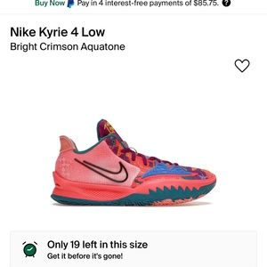 Kyrie 4 low , very rare sneaker